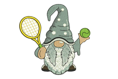 Tennis Gnome Embroidery Design, Sport Embroidery Design Embroidery/Applique DESIGNS NextEmbroidery 