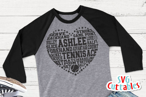 Tennis Heart Subway Art SVG Svg Cuttables 