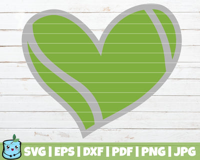 Tennis Heart SVG MintyMarshmallows 