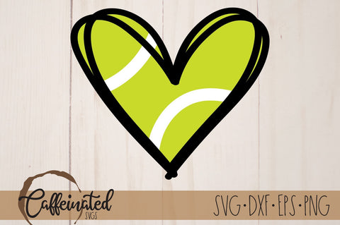 Tennis Heart SVG SVG Caffeinated SVGs 