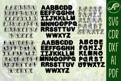 Tennis letters alphabet set. 114 layered letters. SVG APInspireddesigns 