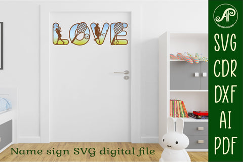 Tennis letters alphabet set. 114 layered letters. SVG APInspireddesigns 