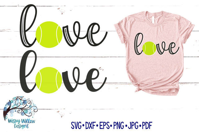 Tennis Love SVG | Tennis SVG Cut File SVG Wispy Willow Designs 