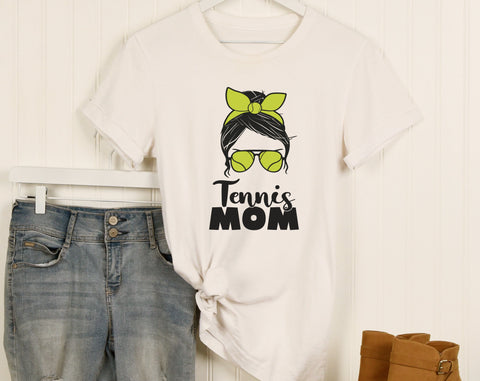 Tennis Mom SVG Bundle, 6 Designs, Tennis Mom Shirt SVG, Tennis Mom Messy Bun SVG, Loud And Proud Tennis Mom SVG, Tennis Mom Squad SVG SVG HappyDesignStudio 