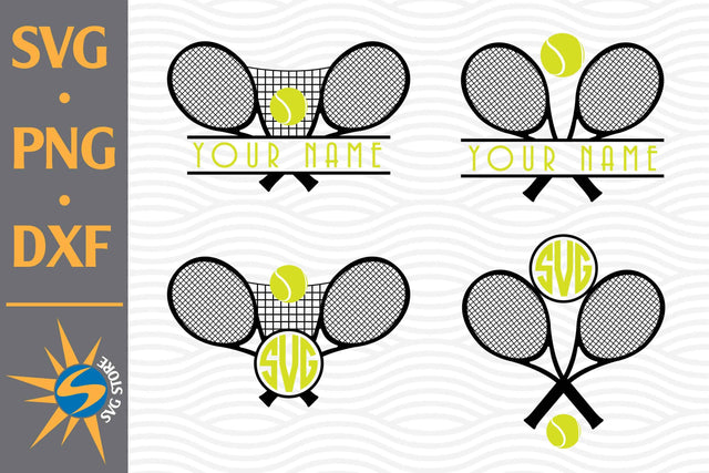 Tennis Monogram SVG, PNG, DXF Digital Files Include SVG SVGStoreShop 