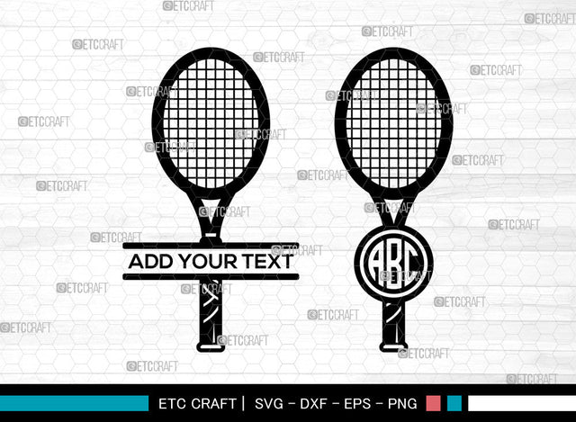 Tennis Monogram SVG, Tennis SVG, Circle Monogram Svg, Tennis Ball Svg, Sports Svg, Tennis Monogram Frame Svg, Tennis SVG ETC Craft 