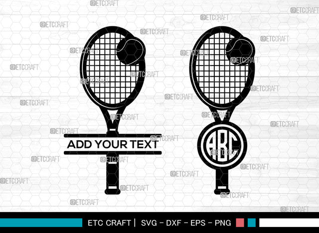 Tennis Monogram SVG, Tennis SVG, Circle Monogram Svg, Tennis Ball Svg, Sports Svg, Tennis Monogram Frame Svg, Tennis SVG ETC Craft 