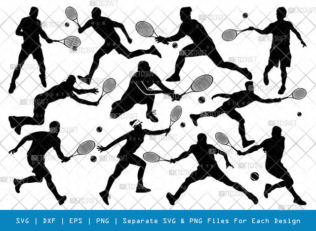Tennis Playe SVG, Tennis Playe Silhouette, Tennis Svg, Tennis Racket Svg, Tennis Ball Svg, Sports Svg, Tennis Mom Svg, Tennis Playe Bundle SVG ETC Craft 