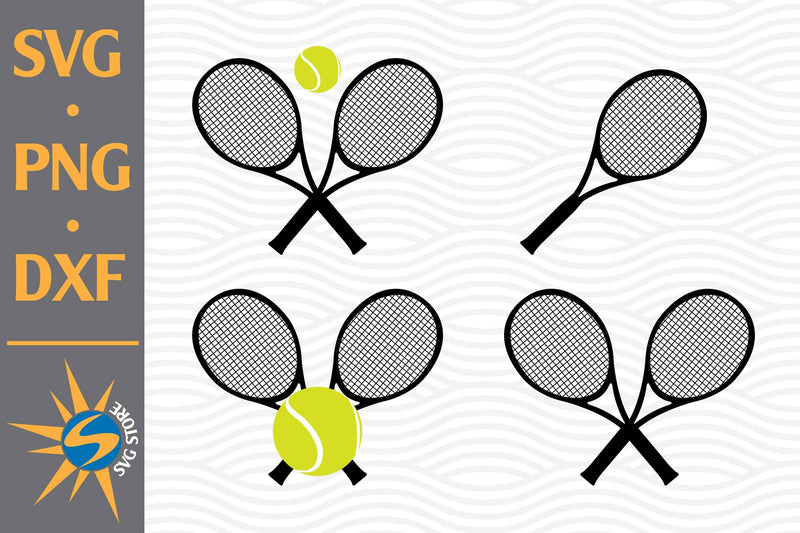 Tennis Racket SVG, PNG, DXF Digital Files Include - So Fontsy
