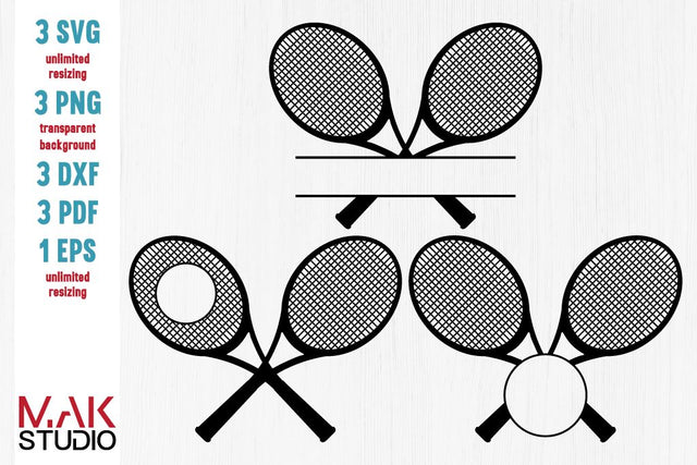 Tennis racket svg, Tennis racket monogram svg, Tennis monogram frame svg, Tennis racket dxf, Tennis racket png, Tennis racket cut files SVG MAKStudion 