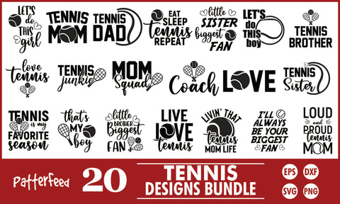 Tennis SVG Designs Bundle SVG PatternFeed8 