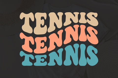 Tennis Svg Png, Tennis Shirt Svg, Tennis Team Mascot Svg, Tennis quote Svg, Wavy Stacked Svg, For Cricut, Shirt Etc. SVG Fauz 