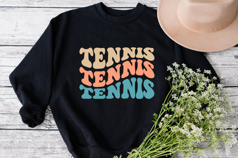 Tennis Svg Png, Tennis Shirt Svg, Tennis Team Mascot Svg, Tennis quote Svg, Wavy Stacked Svg, For Cricut, Shirt Etc. SVG Fauz 