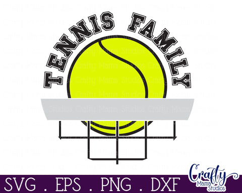 Tennis Svg, Round Sports Sign, Sport Family Door Hanger SVG Crafty Mama Studios 