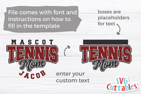 Tennis svg - Tennis Cut File - Tennis Template 0018 - Tennis Mom - svg - eps - dxf - Silhouette - Cricut Cut File - Digital Download SVG Svg Cuttables 