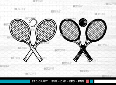 Tennis SVG, Tennis SVG, Tennis Racket Svg, Tennis Ball Svg, Sports Svg, Tennis Monogram Frame Svg, Tennis SVG ETC Craft 