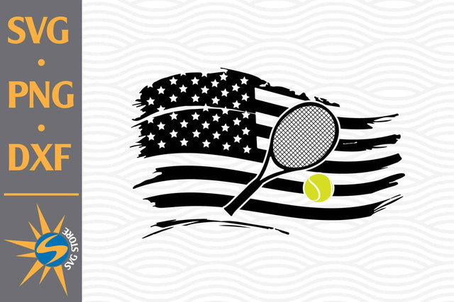 Tennis US Flag SVG, PNG, DXF Digital Files Include SVG SVGStoreShop 