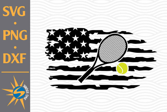 Tennis US Flag SVG, PNG, DXF Digital Files Include SVG SVGStoreShop 
