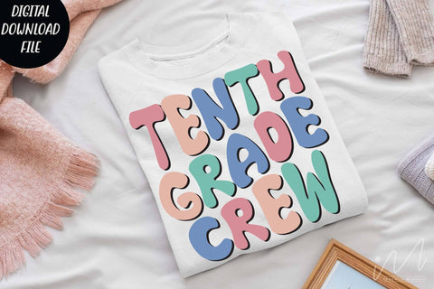 Tenth grade crew svg, Tenth grade teacher svg, Tenth grade svg, Tenth grade group shirt svg, teacher t shirt svg, cool teacher svg, cut file SVG Isabella Machell 