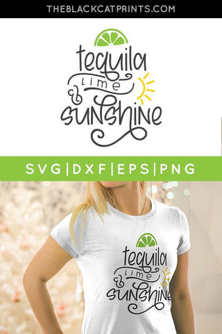 Tequila Lime And Sunshine | Cinco de Mayo Cut File SVG TheBlackCatPrints 