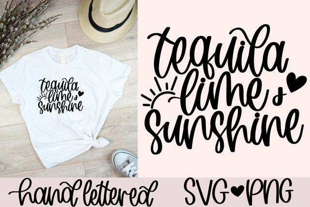 Tequila lime and sunshine svg, summer saying svg, vacation vibes svg, summer tank top svg, day drinking svg, summer shirt svg, tequila svg SVG AnitaAlyiaLettering 