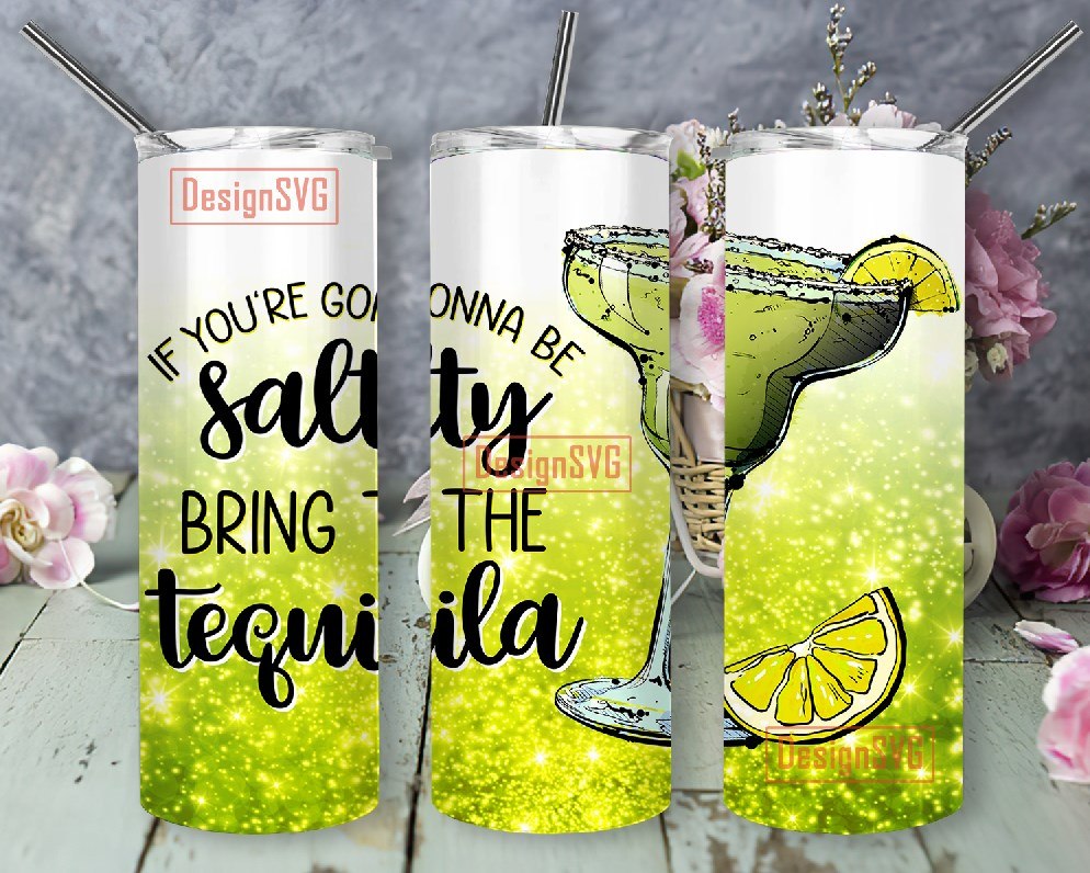 Tequila Tumbler png, 20oz skinny tumbler sublimation design