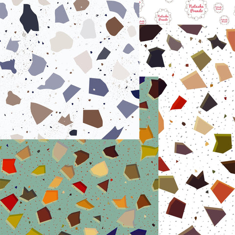 Terrazzo seamless pattern bundle- JPG Digital Pattern Natasha Prando 
