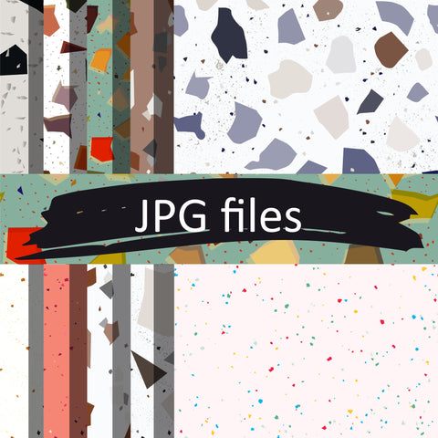 Terrazzo seamless pattern bundle- JPG Digital Pattern Natasha Prando 