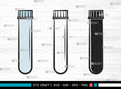 Test Tube Clipart SVG, Chemistry Tools Svg, Flask Svg, Tube Svg, Chemistry Beaker Svg, Beaker Svg, Test Tube Clipart SVG ETC Craft 