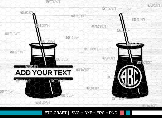 Test Tube Mnogram SVG, Split Mnogram SVG, Chemistry Tools Svg, Test Tube Icon Svg, Tube Svg, Beaker Svg, Test Tube SVG ETC Craft 