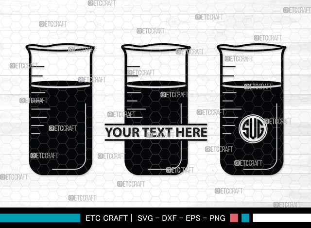 Test Tube Monogram SVG, Chemistry Tools Svg, Flask Svg, Tube Svg, Chemistry Beaker Svg, Beaker Svg, Test Tube Monogram SVG ETC Craft 