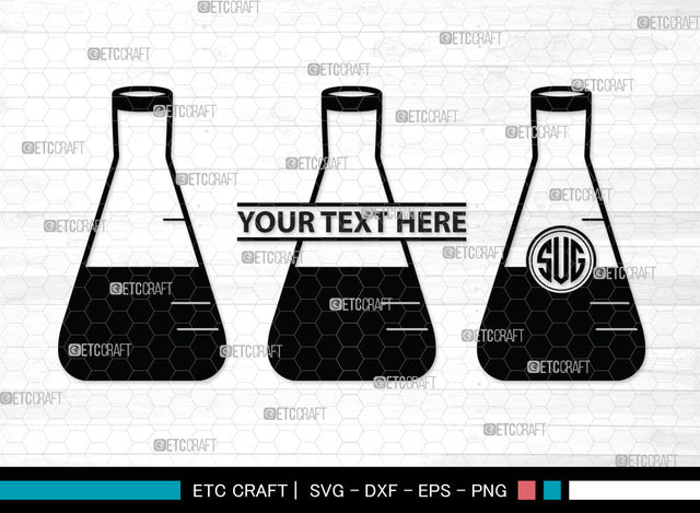Test Tube Monogram SVG, Chemistry Tools Svg, Flask Svg, Tube Svg, Chemistry Beaker Svg, Beaker Svg, Test Tube Monogram SVG ETC Craft 