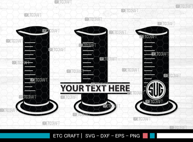 Test Tube Monogram SVG, Chemistry Tools Svg, Flask Svg, Tube Svg, Chemistry Beaker Svg, Beaker Svg, Test Tube Monogram SVG ETC Craft 