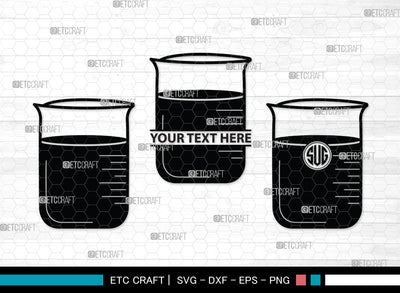Test Tube Monogram SVG, Chemistry Tools Svg, Flask Svg, Tube Svg, Chemistry Beaker Svg, Beaker Svg, Test Tube Monogram SVG ETC Craft 
