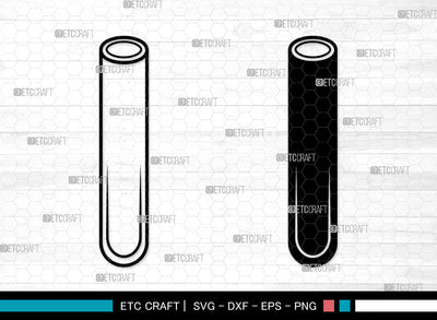 Test Tube SVG, Chemistry Tools Svg, Test Tube Icon Svg, Tube Svg, Beaker Svg, Test Tube SVG ETC Craft 