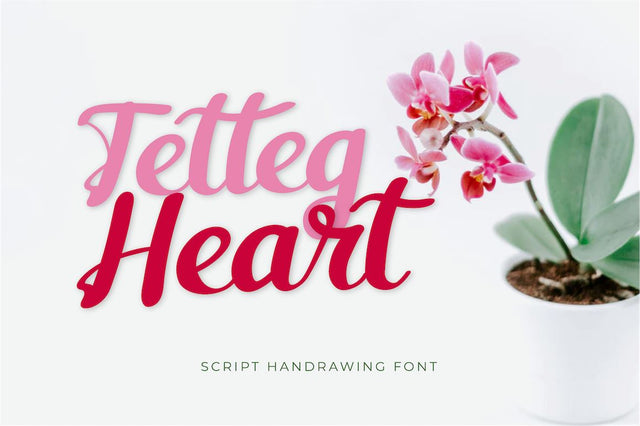 Tetteg Heart Font twinletter 