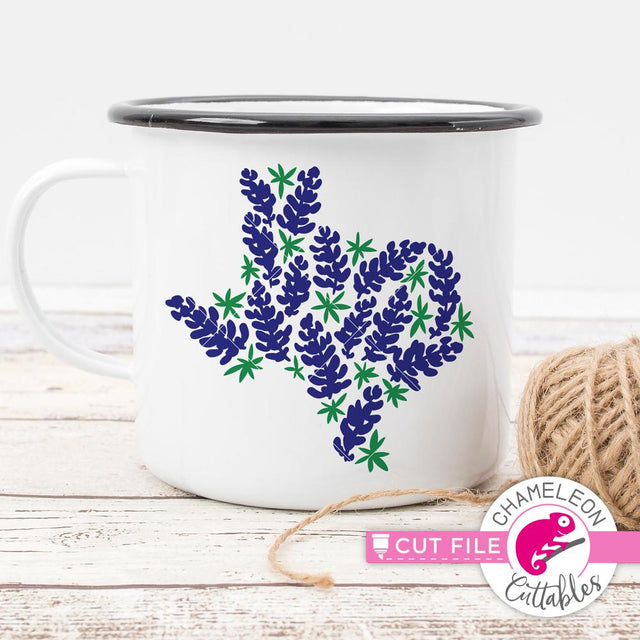 Texas Bluebonnet - Spring - SVG SVG Chameleon Cuttables 