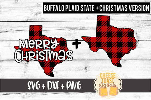 Texas - Buffalo Plaid State - SVG PNG DXF Cut Files SVG Cheese Toast Digitals 