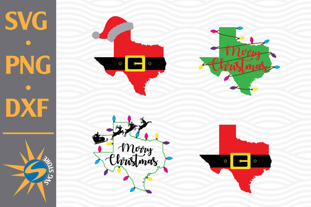 Texas Christmas SVG, PNG, DXF Digital Files Include SVG SVGStoreShop 