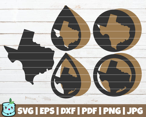 Texas Earrings SVG MintyMarshmallows 