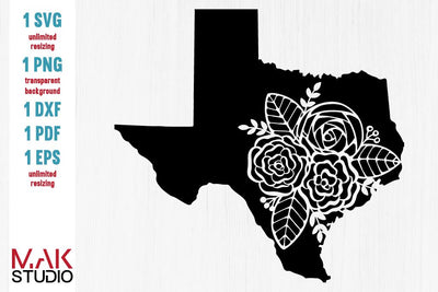 Texas flower svg - Texas flower dxf - Texas flowers svg - Texas floral svg - Texas cut file SVG MAKStudion 