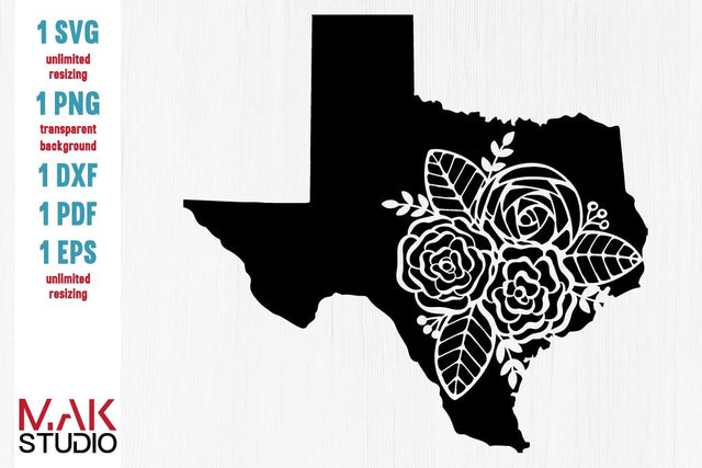 Texas flower svg - Texas flower dxf - Texas flowers svg - Texas floral svg - Texas cut file SVG MAKStudion 