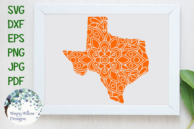 Texas Mandala SVG Wispy Willow Designs 