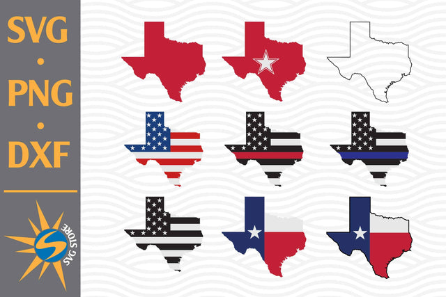 Texas Map SVG, PNG, DXF Digital Files Include SVG SVGStoreShop 