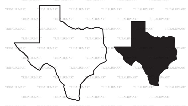 Texas map SVG TribaliumArtSF 
