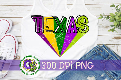 Texas Mardi Gras PNG for Sublimation Sublimation Greedy Stitches 