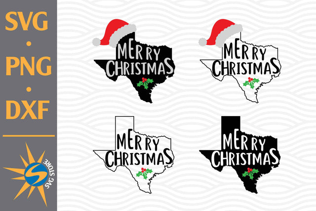 Texas Merry Christmas SVG, PNG, DXF Digital Files Include SVG SVGStoreShop 