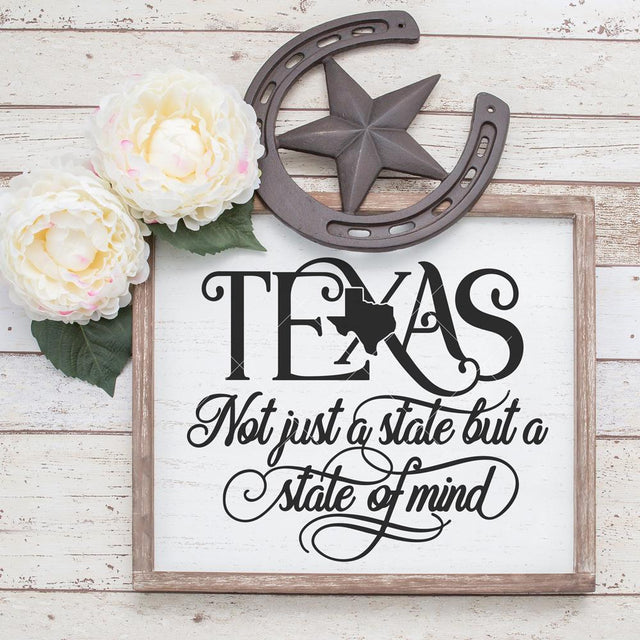 Texas - Not just a state but a state of mind SVG Chameleon Cuttables 