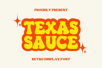 Texas Sauce - Retro Display Font Font Masyafi Studio 