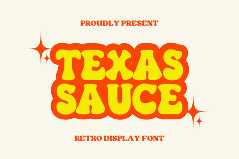 Texas Sauce - Retro Display Font Font Masyafi Studio 